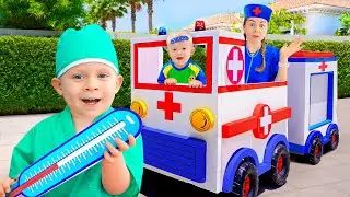 救急車の車輪はオリバーとママと一緒に物語ります！