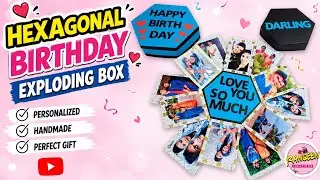 Hexagonal Explosion Box | Birthday Gift | Handmade gift | Gift for any occasion | Rangeen Creations