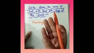 Name of the Days of Week|| General Knowledge Worksheet|| Kindergarden #gk #worksheet #ukg#days#week