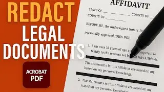 How to Redact Text in Legal PDF Documents with Adobe Acrobat