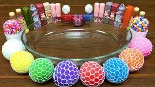 Makeup and FLOAM random into GLOSSY slime!!!Satisfying Slime Video 