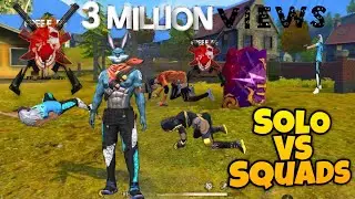 best solo vs squad free fire gameplay mobile | free fire handcam gameplay || #freefire