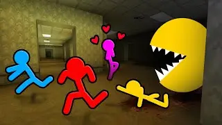 Stickman VS Minecraft: PacMan Backrooms Survival - AVM Shorts Animation