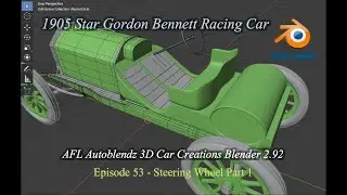 Blender Car Modelling Tutorial of a 1905 Star Gordon Bennet Ep 54 Steering Wheel Part 1 