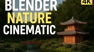 🌲 Blender Environment Art – 🎨 Realistic Garden & Pagoda Scene (4K Render)