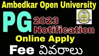PG Notification 2023 Dr Br Ambedhkar Open University |Distance PG| |CPGET| |Braou| By |Model Ideas|