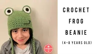 Crochet Frog Beanie (4-8 years old)