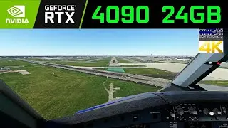 Nvidia 4090 Flight Test | Ultra setting 4K | A320 Landing at Chicago O'Hare