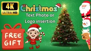 FREE 4K Christmas Tree Green Screen TEMPLATE for PhotoLogo Insert Loopable Holiday VFX