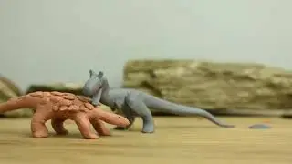 Edmontonia vs Carnotaurus | Clay dinosaurs