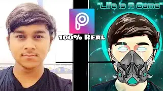 How To Make Neon Glowing Vector Art Gaming Logo In Picsart | Deadly GamingYT