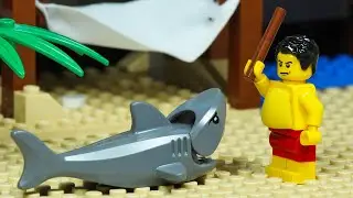 Lego City Fat Man Crazy Shark Attack