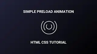Simple Spinning CSS Preloader Animation | CSS Loading Animation Tutorial
