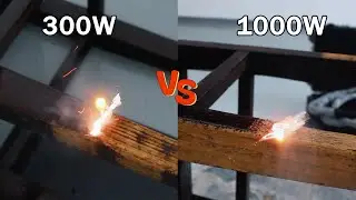 300W VS 1000W Pulse Laser Cleaning Machine: Paint Removal from Wood.