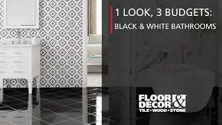 1 Look, 3 Budgets: Black & White Bathroom
