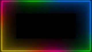 Neon Light Border | Glowing Frame | Hd Background Loop | Animated | Green Screen | VFX Black Screen