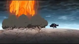 Itachi uses Amaterasu on Sasuke