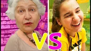 Бабушка отгадывает слайм канцелярия в школу Челлендж розовое vs желтое back to school рисуем slime
