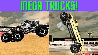 MEGA MONSTER TRUCKS! 6X6 & Limo Monster Trucks Freestyle