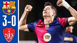 Barcelona vs Brest 3-0 // All Goals & Highlights   2024