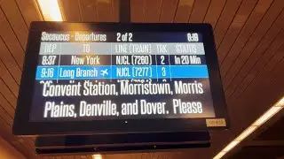 Secaucus Junction Railfanning with Station Announcements 12-3-2022