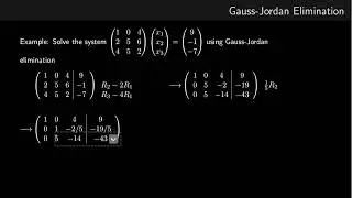 Gauss-Jordan elimination