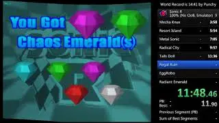 SPEEDRUN - Sonic R: 100%, No OOB (Emulator)