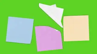 Sticky Notes Paper Green Screen 4K (8 Videos)
