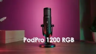 Introducing the GoliveMic Podpro 1200 RGB Condenser Microphone with RGB light and Noise Cancellation