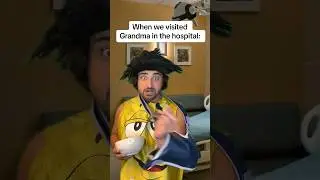 When we visited Grandma in the hospital 😢 #comedy #shorts