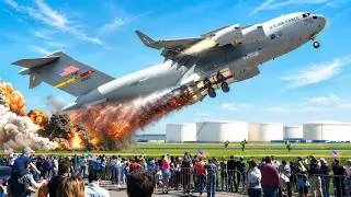 Female Pilot of US C-17 Globemaster Plane Makes Emergency Takeoff at Full Speed