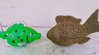 Membuat ikan mas dari tanah liat/ karya seni tanah liat untuk anak-anak