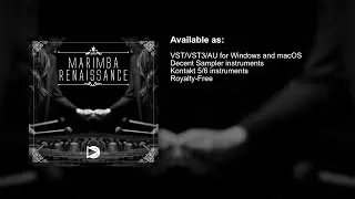 Marimba Renaissance FREE VST, VST3, AU plugin instrument and Decent Sampler/Kontakt