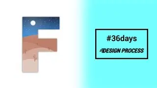 #36DaysOfType: Letter F | Design Process | Logo in Inkscape | Vector Landscape Desert Scenery