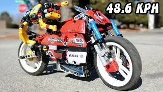 RC Lego Motorcycle With Leaning Driver Zooms 30MPH(NonLego Electronics)