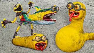 I Catch PREGNANT MINION vs MINION SHARK vs MINION EXE and more in the beach