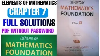 Chapter 7 Class 11 Elements of Mathematics Full Chapter Solutions PDF