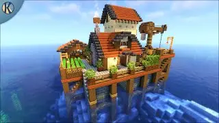 Minecraft - How to Build an Ocean Platform Survival Base - Tutorial