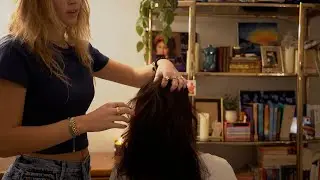 ASMR Scalp Massage on My Sister ✨ real person, hair brushing, personal attention