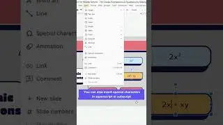 Learn how to add subscripts and superscripts in Google Slides #shorts