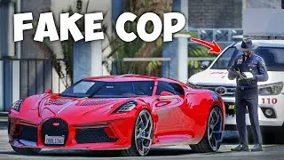 STEALING SUPERCARS AS A FAKE COP SA GTA 5 RP!