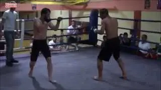 Khridoli fighter Zurab Jojua vs fighter from Azerbaijan. MMA international tournament.Bantamweight.