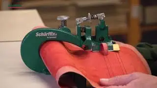 Leather paring made easy with the original Schärffix® by Schmedt. The World of Bookbinding.