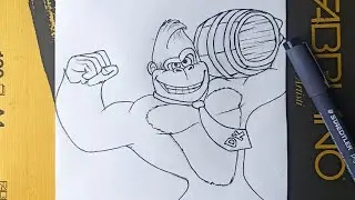How To Draw DONKEY KONG | The Super Mario Bros Movie