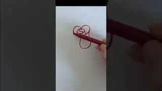 kalp den kolay gül çizimi/easy rose drawing from heart