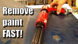 Easy ways to remove paint from metal (needle scaler) NO CHEMICALS