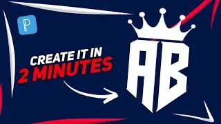 Create Letter Logo Design | Monogram Logo With Crown | Pixellab Logo Tutorial