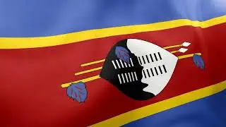 SWAZILAND - Waving Flag Loop 4K