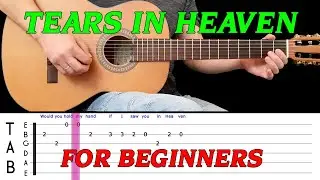 TEARS IN HEAVEN | Easy guitar melody lesson for BEGINNERS (with tabs) - Eric Clapton