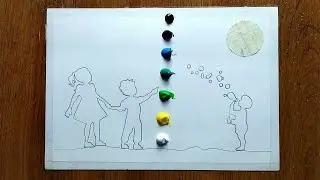 A 💝 brother-sister 💖 beautiful painting tutorial / Unique painting ideas / @pencilart_ #painting